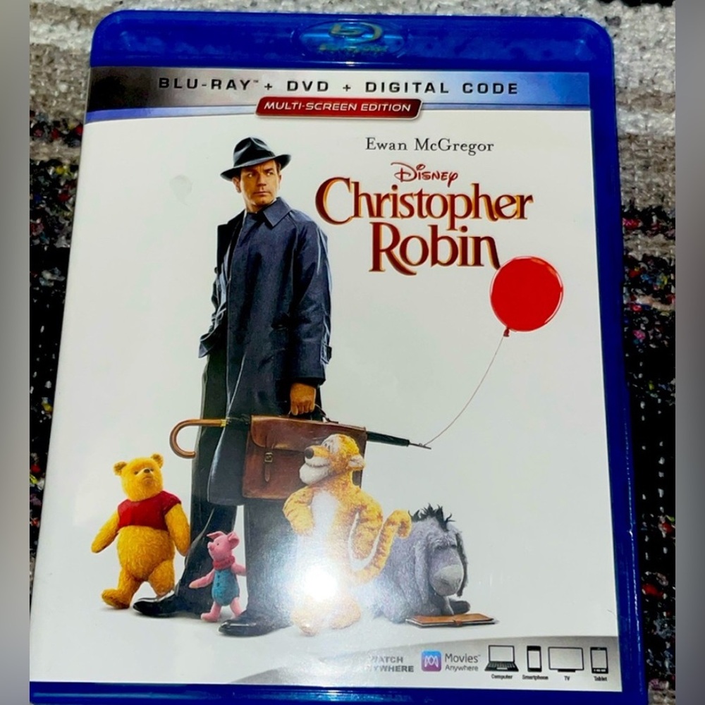 PreOwned   Disney Christopher Robin BluRay DVD MultiScreenEdition 2018.